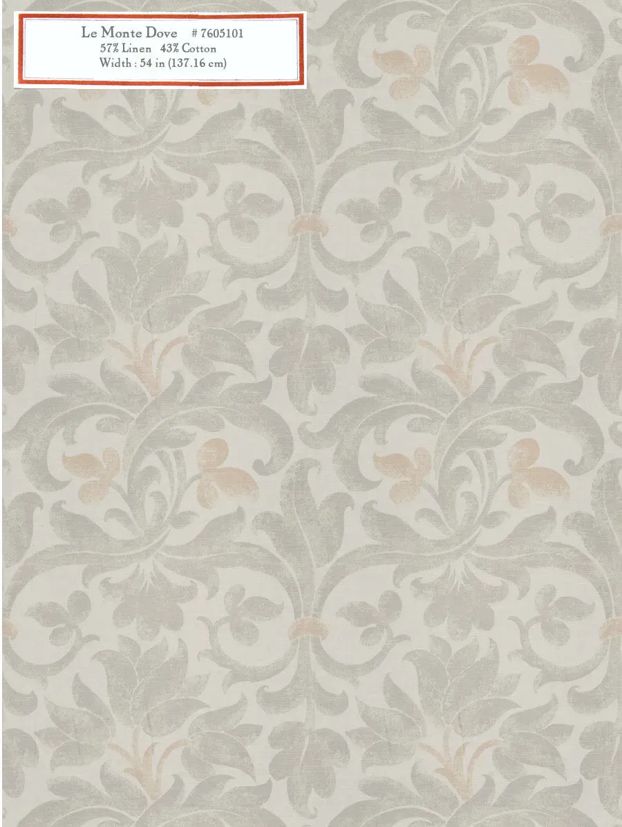 French General Le Monte Dove tissu déco 137 cm au mètre