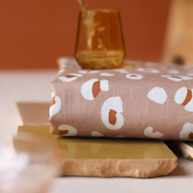La Maison Naïve Léo Tomette satin de coton imprimé tomette