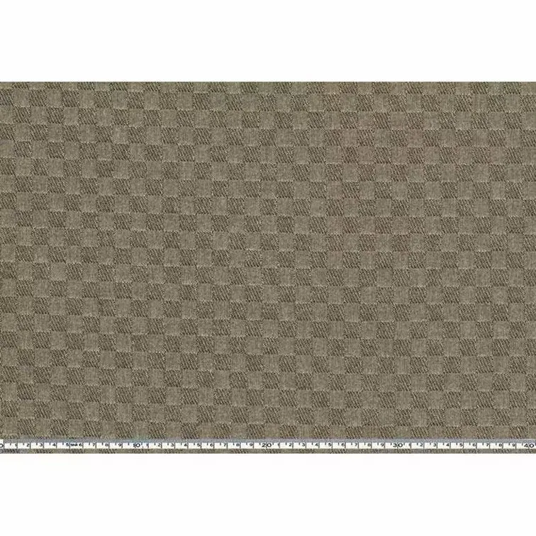 Yoko Saito 2025-04-A16 tissu coton gris carreaux au mètre