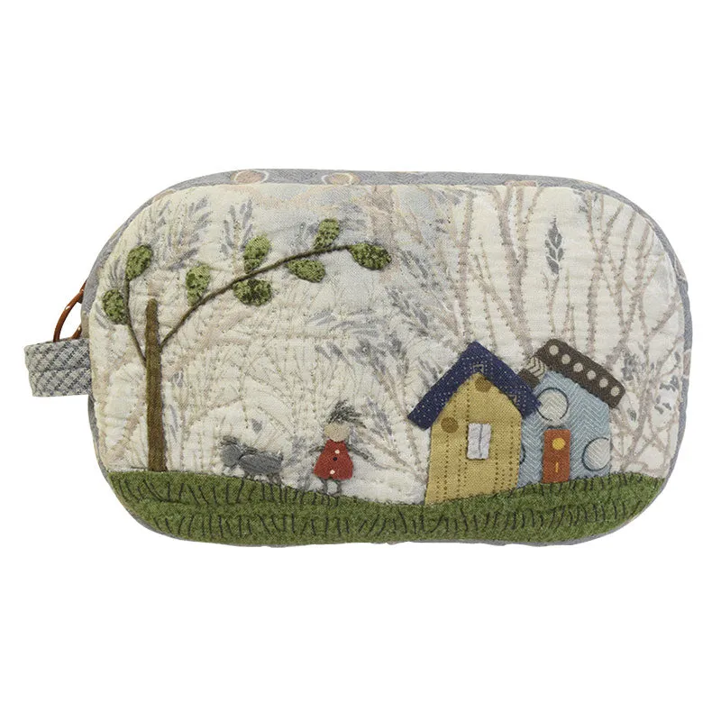 Yoko Saito Small Pouch with Girl and Dog kit pochette appliqué