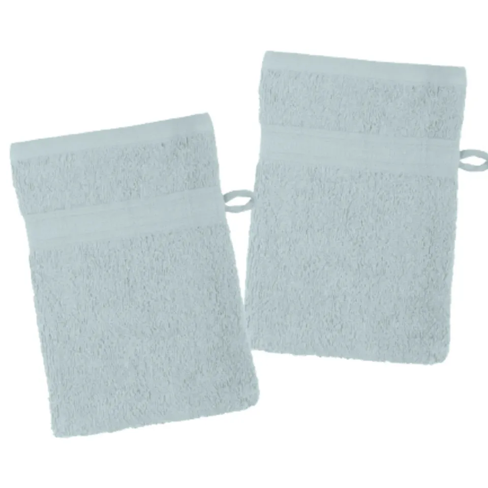 STOF Lagune gants de toilette 15x21 ciel bio lot 2