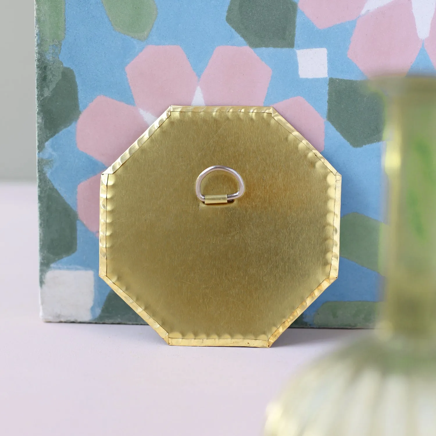 La Maison Naïve Petit Miroir Octogonal laiton doré