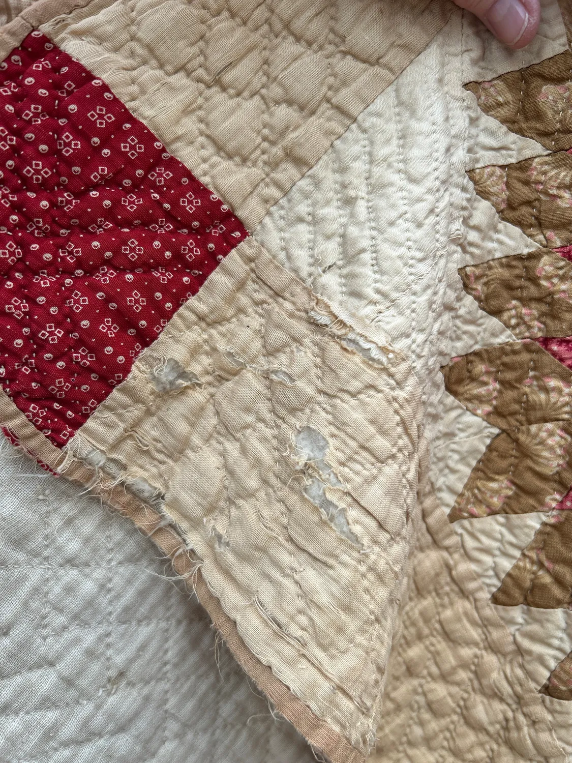 French General Starburst quilt ancien main 152x198 cm