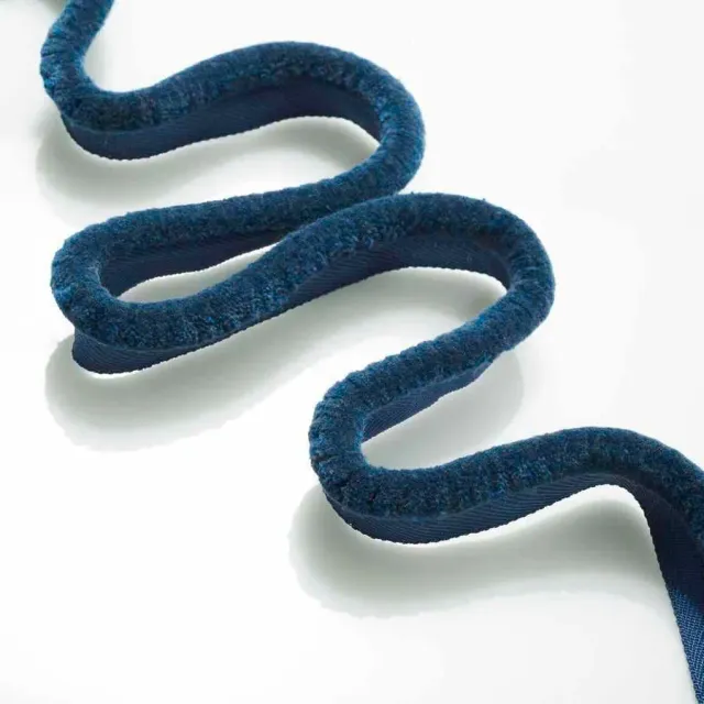 French General Cambron Indigo cordon déco coton au mètre