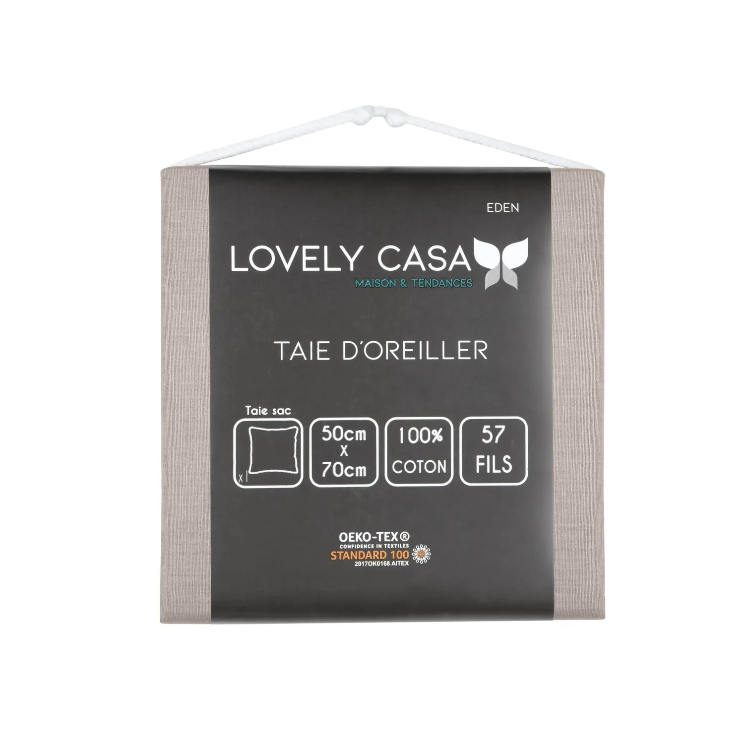 STOF Eden taie d'oreiller 50x70 lin coton