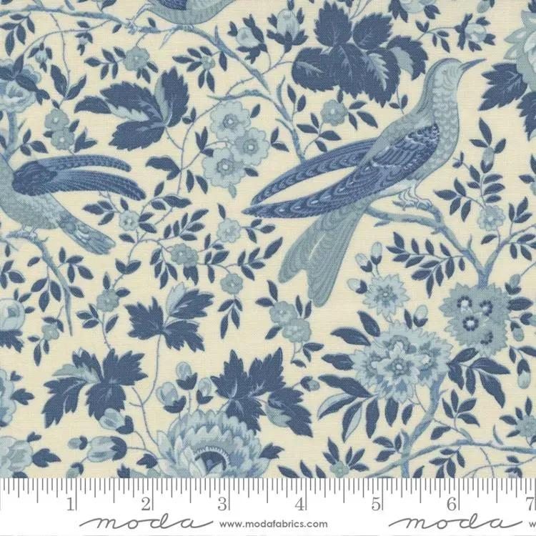 French General Bleu De France 13930 14 tissu coton perle au mètre