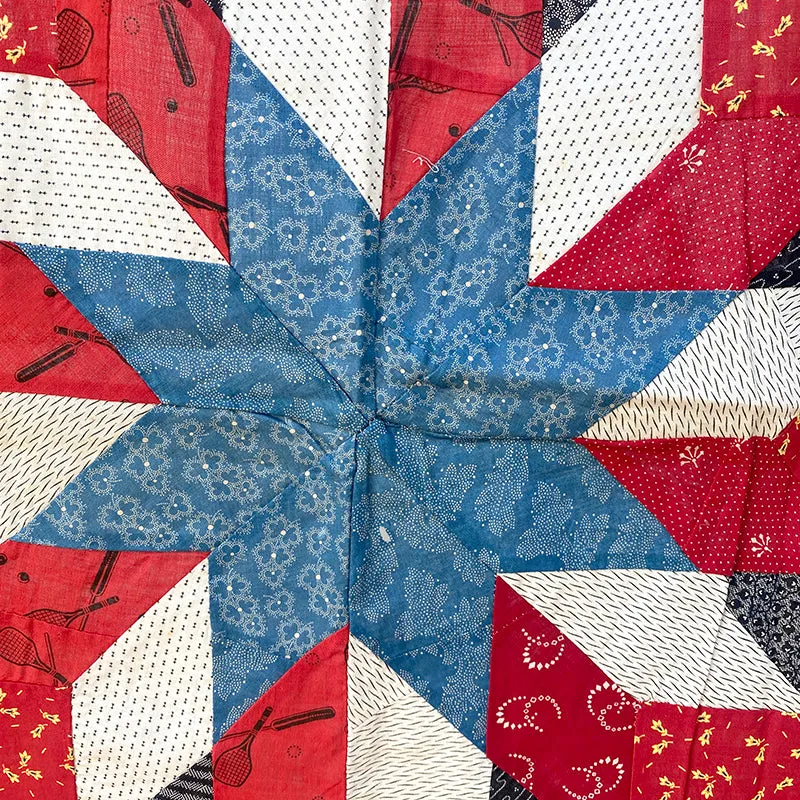 French General Antique Texas Star dessus quilt 200 x 203 cm