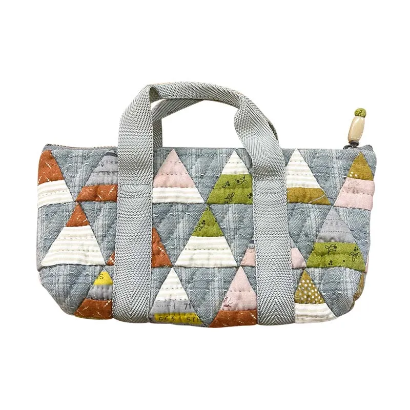 Yoko Saito Handle Pyramid Pouch kit trousse 21,5 cm printanière