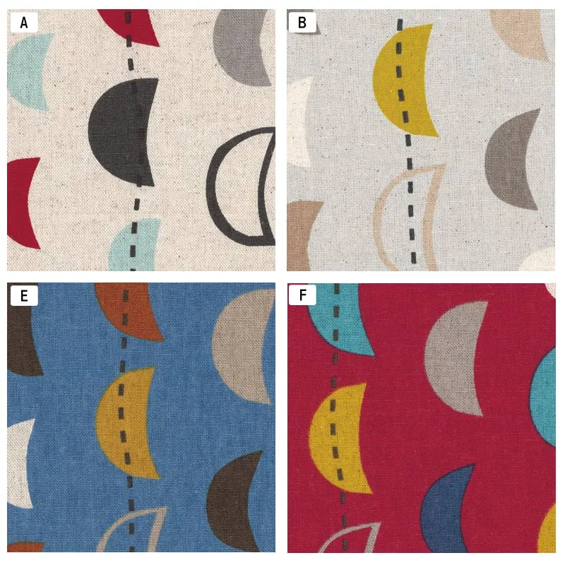 Yoko Saito 10728 tissu coton lin lune au mètre