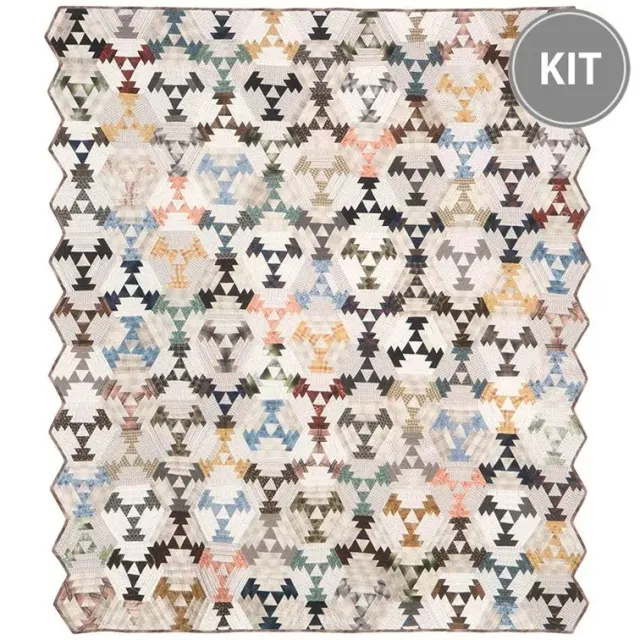 Yoko Saito Hexagon Log Cabin Quilt kit patchwork 187x165cm