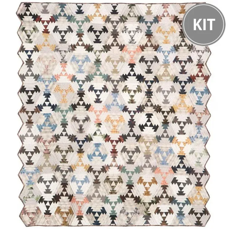 Yoko Saito Hexagon Log Cabin Quilt kit patchwork 187x165cm