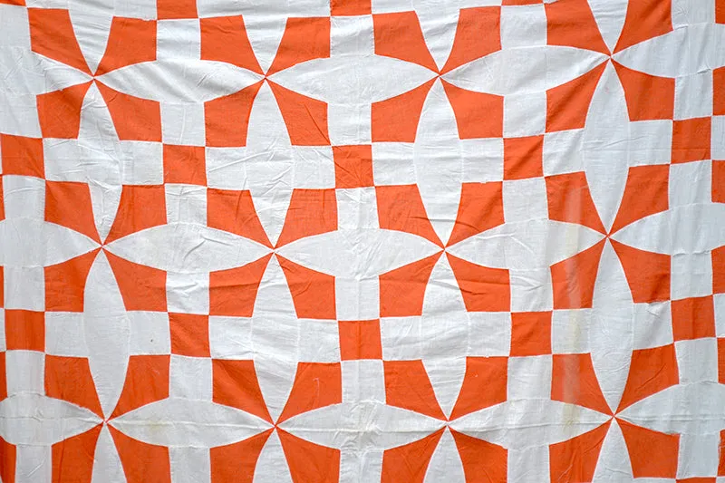 French General Antique Orange dessus quilt coton 165x203 cm