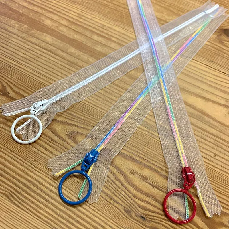 Yoko Saito Skeleton Zipper fermeture éclair 20 cm transparent