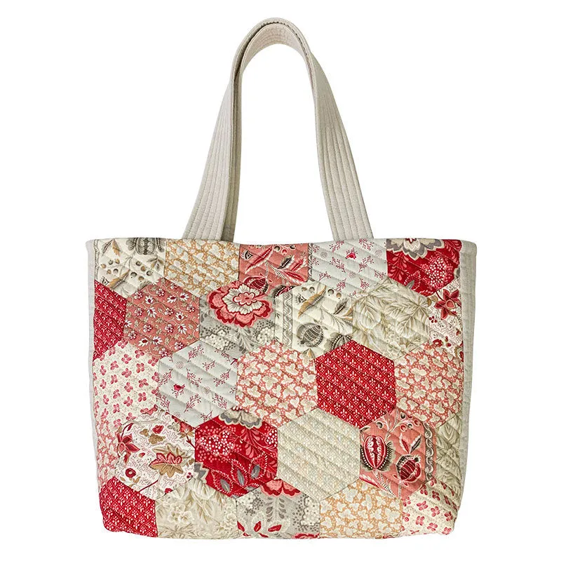 Yoko Saito Hexagon One Patch kit sac tote 29x43 cm coton