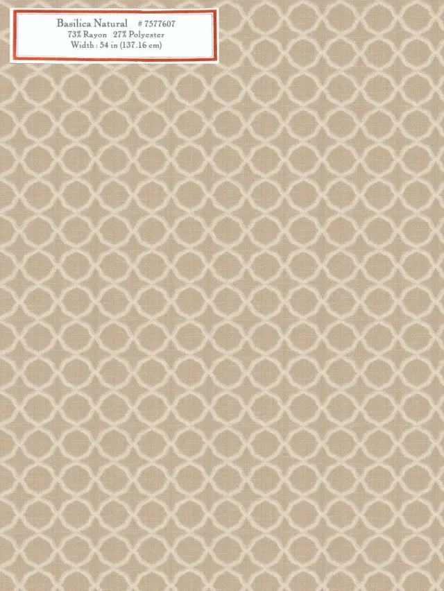 French General Basilica Natural tissu ameublement écru 137 cm
