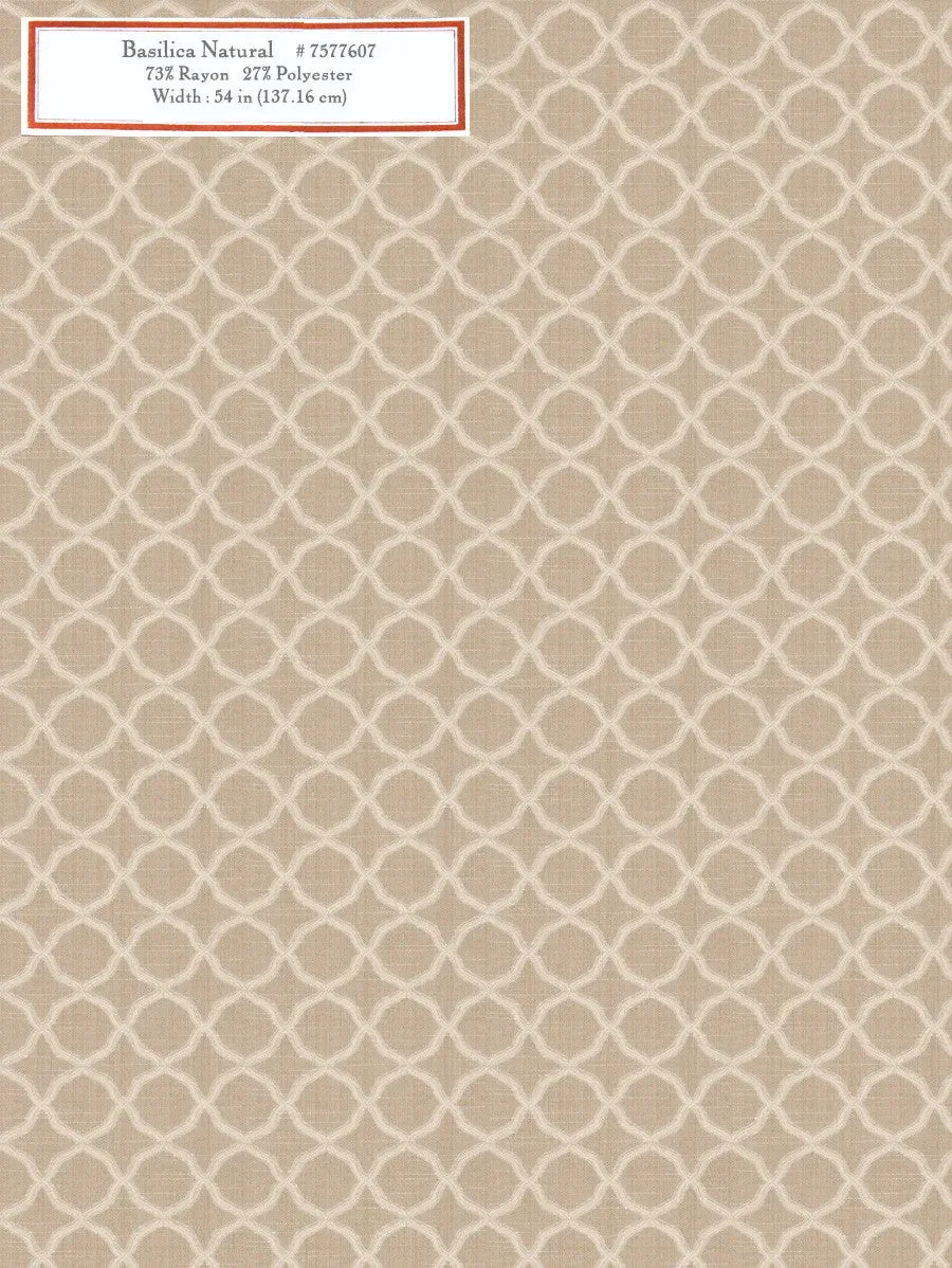 French General Basilica Natural tissu ameublement écru 137 cm