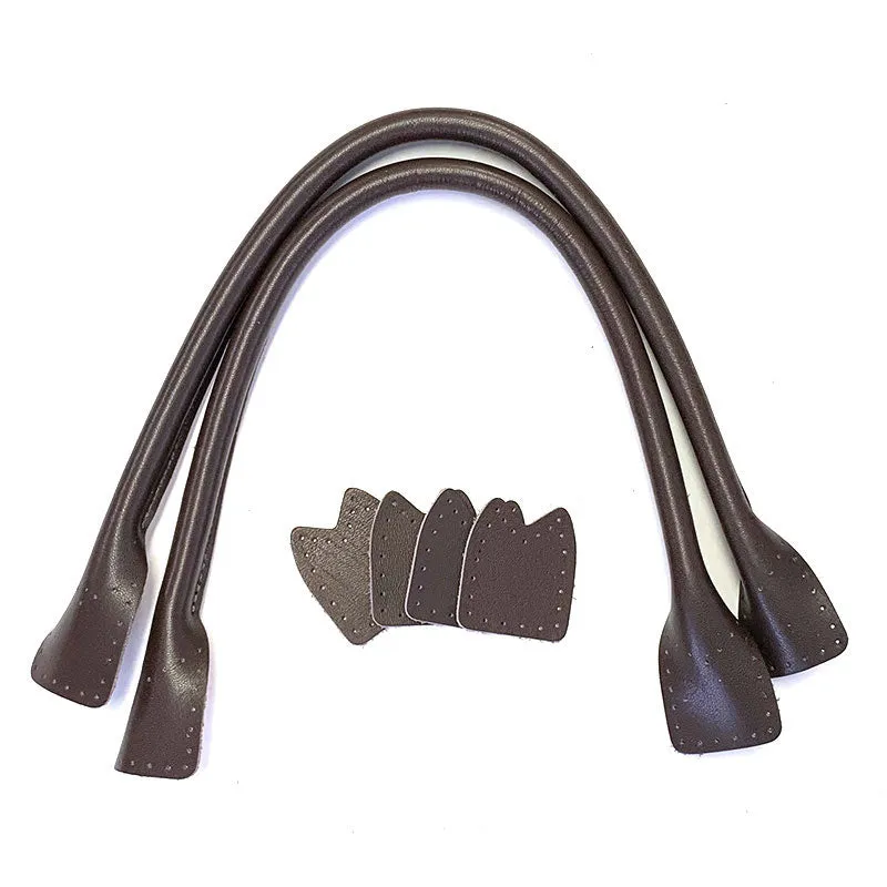 Yoko Saito anse sac cuir véritable 40 cm paire marron