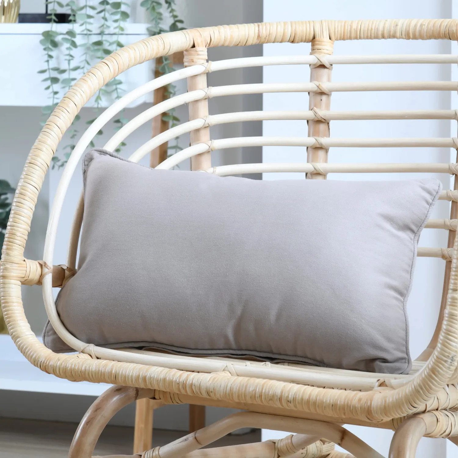 Stof Oxford coussin 30x50 naturel satin coton