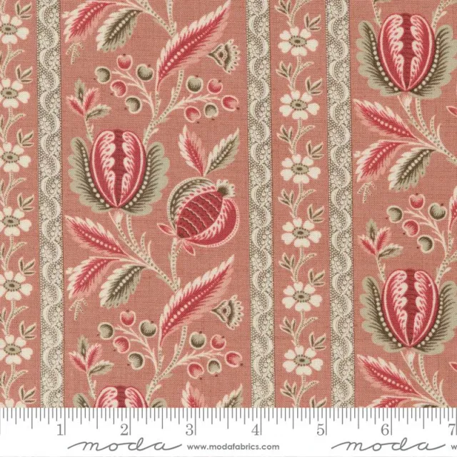 French General Chateau de Chantilly tissu coton Clay 13940-15 mètre