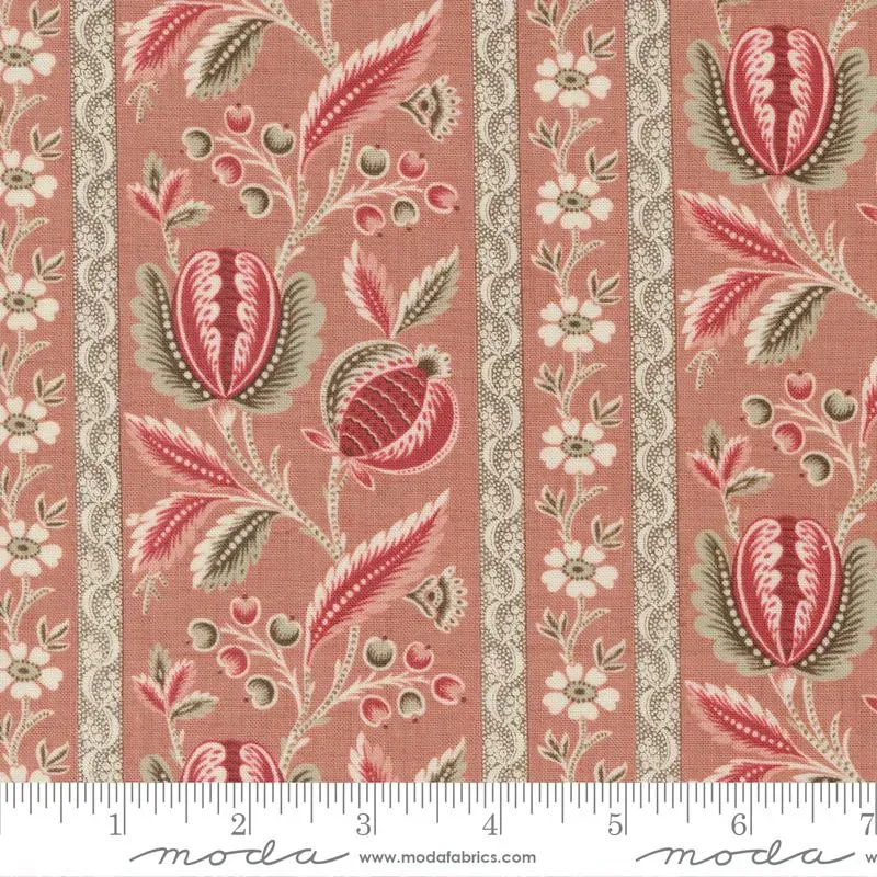 French General Chateau de Chantilly tissu coton Clay 13940-15 mètre