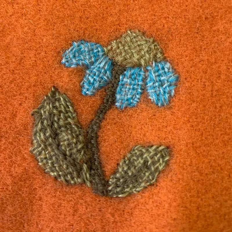 Yoko Saito Wool Darning kit pochette brodée laine 13cm