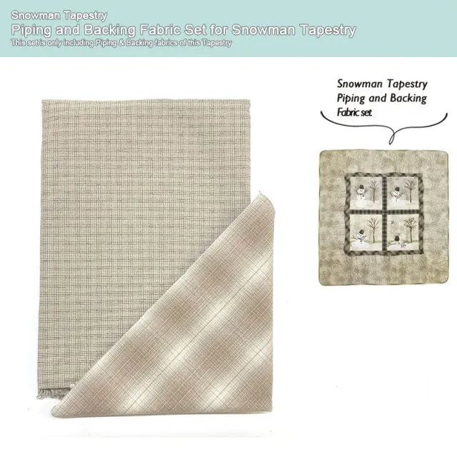 Yoko Saito Snowman Tapestry tissu dos et biais 115x110 cm