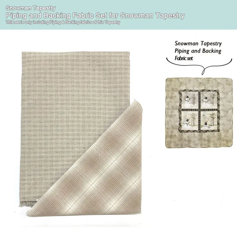 Yoko Saito Snowman Tapestry tissu dos et biais 115x110 cm