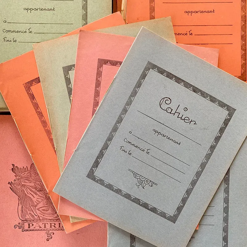 French General Vintage French Cahier carnets lot de 4 lignés