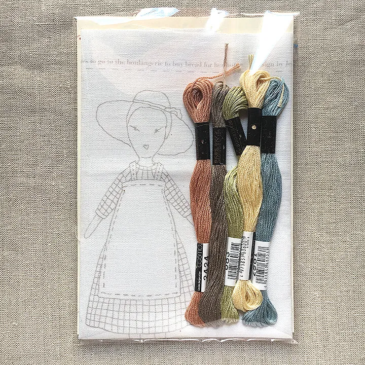 French General Petite Suzette kit broderie lin fille