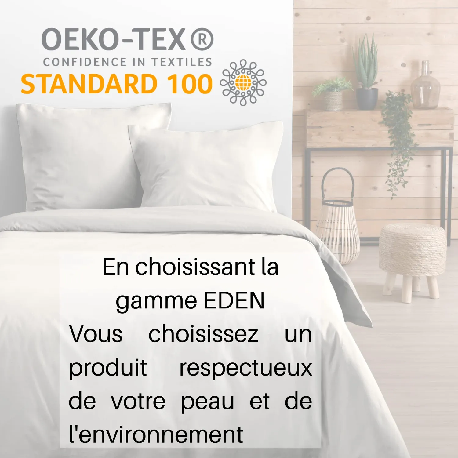 STOF Eden drap plat 240x300 cm ivoire coton