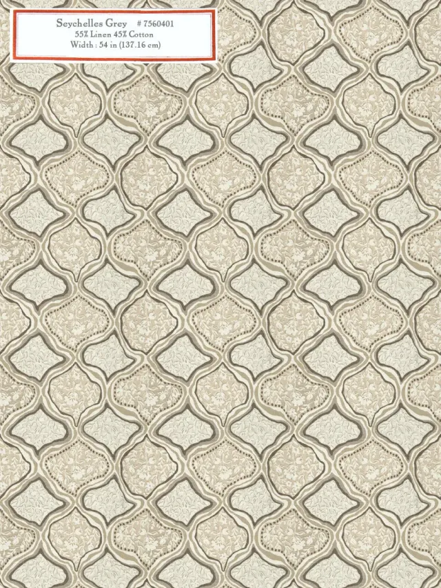 French General Seychelles Grey tissu ameublement au mètre