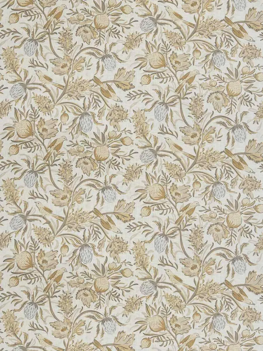 French General Privette Harvest tissu ameublement lin naturel au mètre