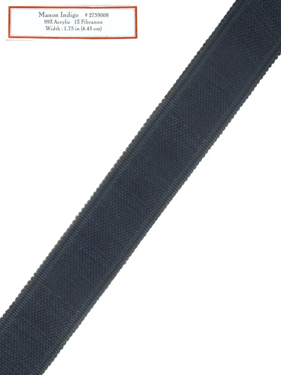French General Manon Indigo galon déco 4,5 cm