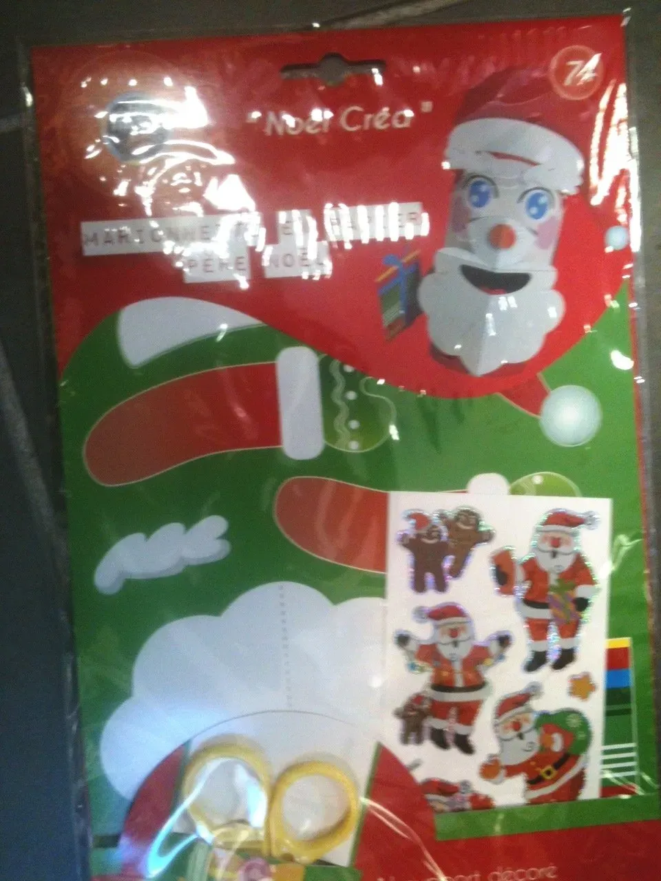 Tissushop marionnette papier Père Noël loisirs créatifs