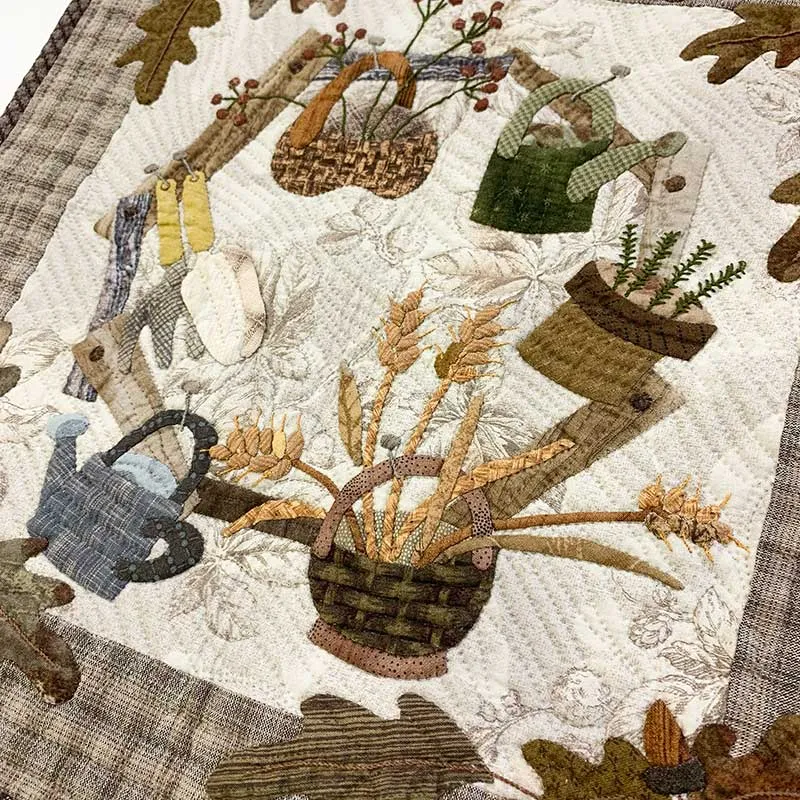 Yoko Saito Harvest patron tapisserie appliqué 40 cm