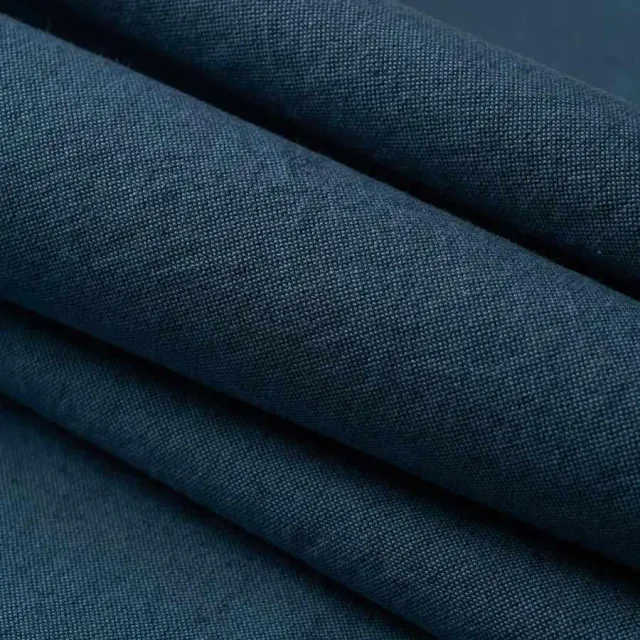 French General Delmore Indigo tissu ameublement coton 54 pouces
