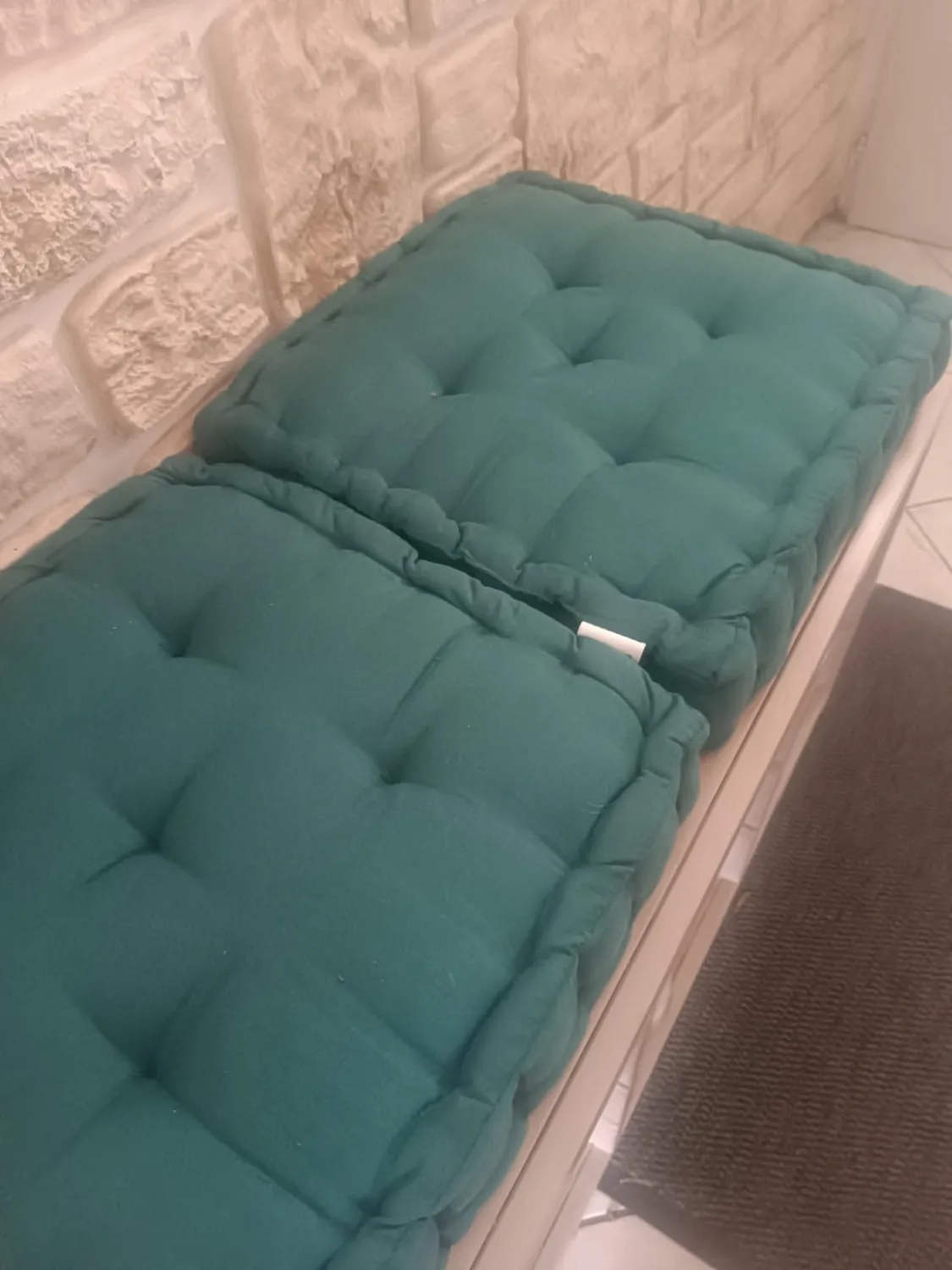 Stof Oxford coussin de sol 45x45 cm sauge satin coton
