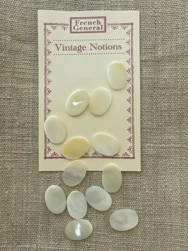 French General Vintage cabochons nacre ovale 17x24 mm lot 12