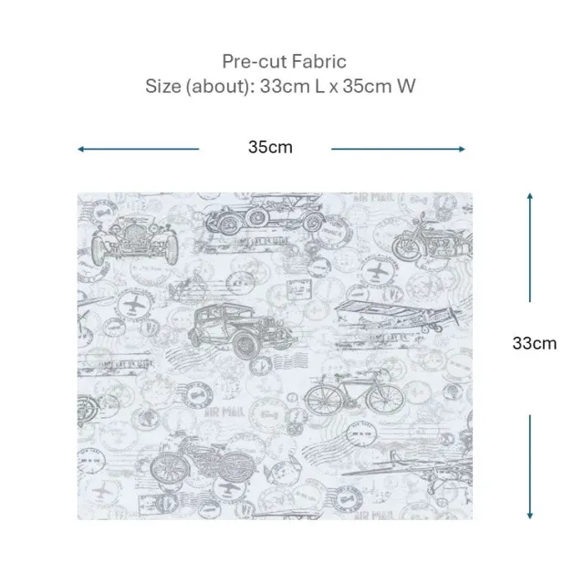 Yoko Saito 2026-06-A06 coupon tissu coton 33x35 cm voitures