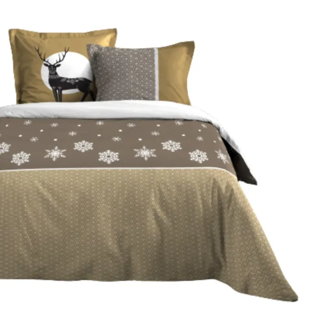 STOF Estrella parure 240x220 cm or coton 3 pièces