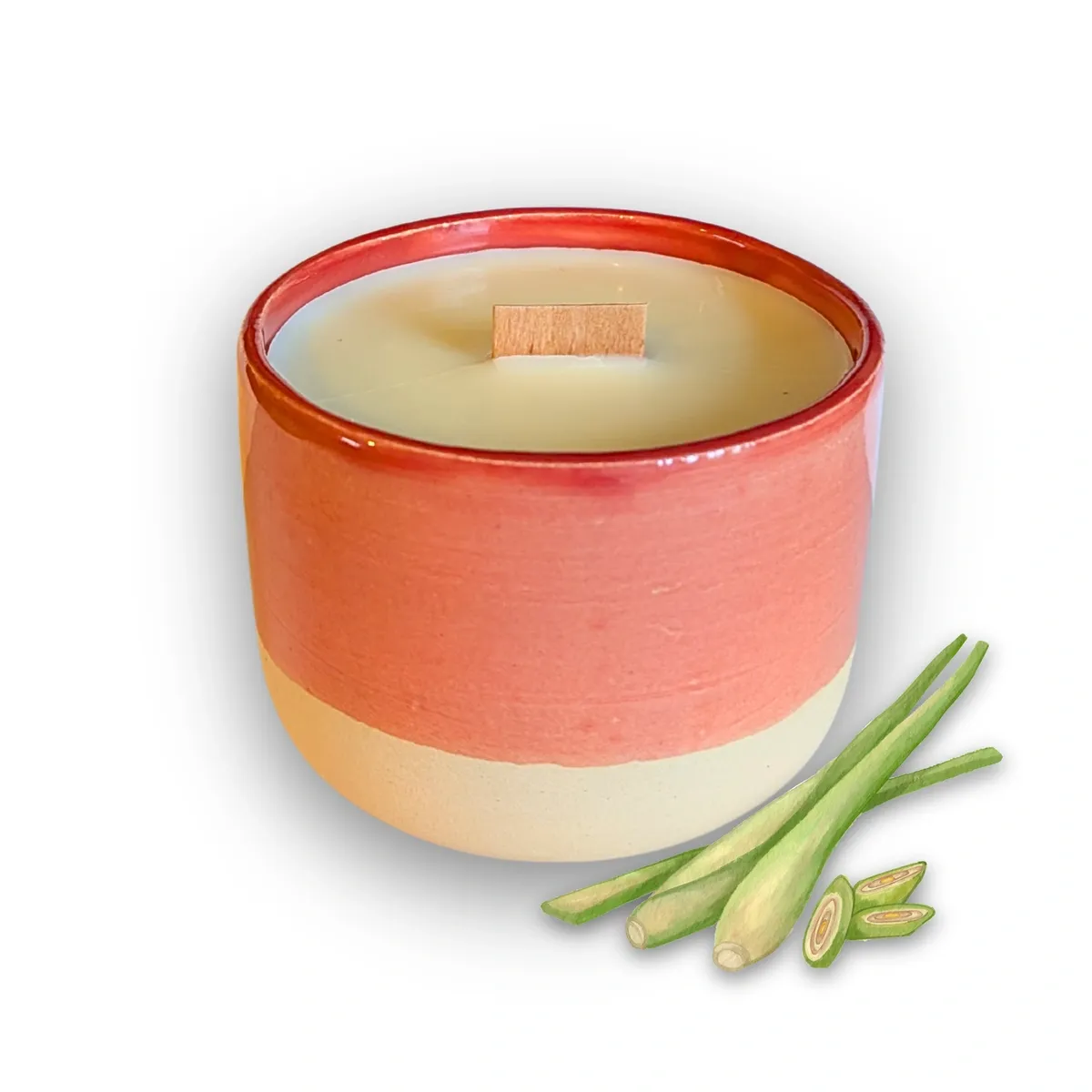 Tribu Indigo citronnelle bougie parfumée 40h mèche bois