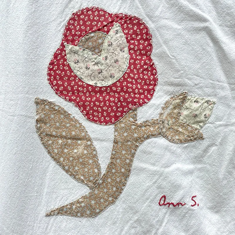 French General Antique Rose dessus de quilt ancien 137x208