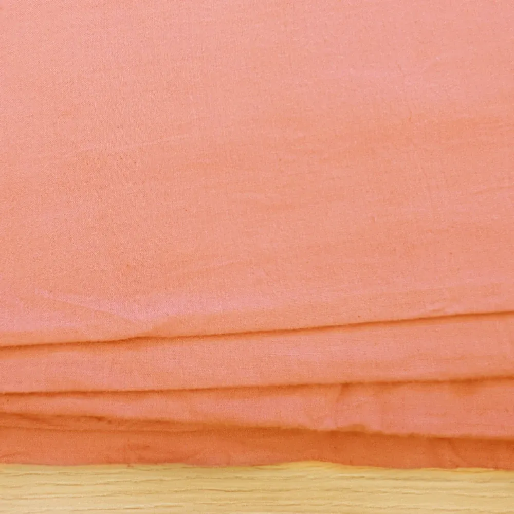 Tribu Indigo tissu coton bio orange 120g/m² au mètre 150 cm