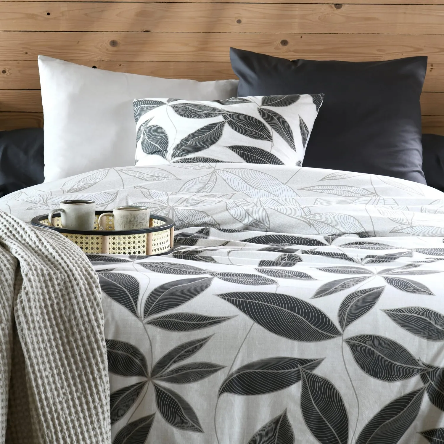 STOF Matisse housse de couette 260x240 noir percale