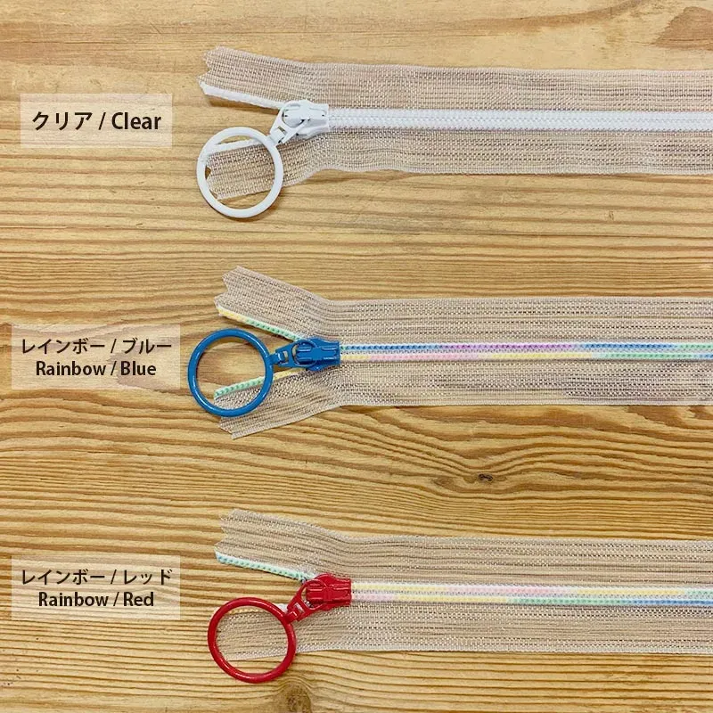 Yoko Saito Skeleton Zipper fermeture éclair 20 cm transparent