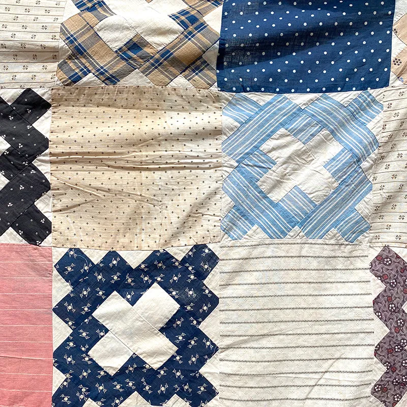 French General Antique Album dessus de quilt ancien coton 185x216 cm