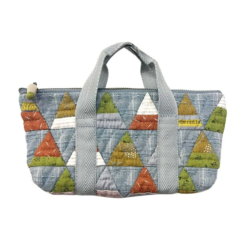 Yoko Saito Handle Pyramid Pouch kit trousse 21,5 cm printanière
