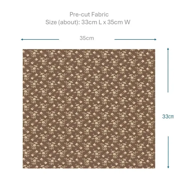 Yoko Saito 2026-01-A13 mini coupon coton 33x35 cm marron
