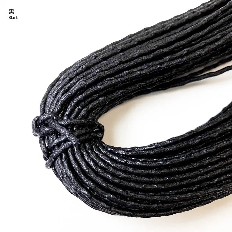 Yoko Saito cordon ciré fin 2mm noir au mètre