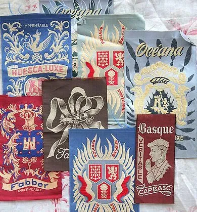 French General Beret Labels étiquettes tissées lot de 8